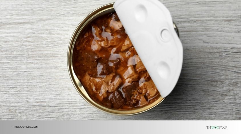 can wet dog food
