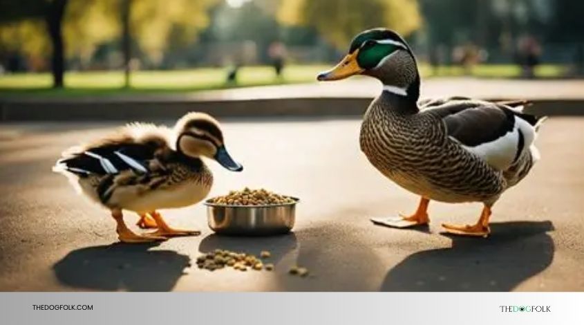 can i feed ducks dog food